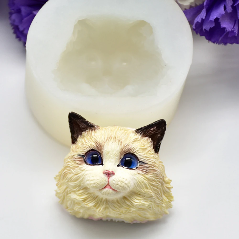 3D DIY милый Кот формы для торта украшения эпоксидная силиконовая форма глиняная форма для шоколадной мастики автомобильный аромат украшение торта
