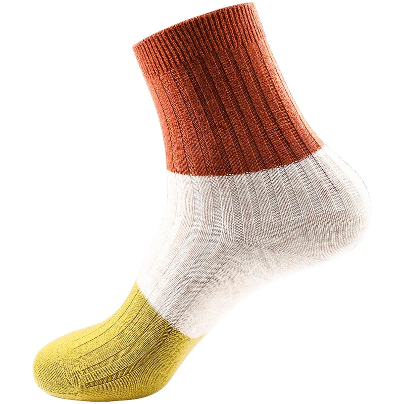 High Quality Women Winter Socks Vintage Patchwork Rabbit Wool Sock Thicken Warm Thermal Cotton Socks 4 Pairs