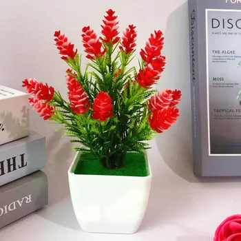 

Artificial Potted Plant Fake Flower Pinecone Bonsai Home Office Decoration 18cm