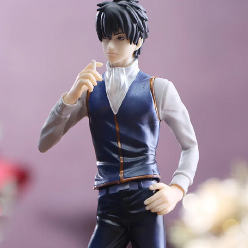 MCR аниме 20 см Hijikata Toushirou GINTAMA фигурка игрушки коллекция Рождественский подарок A171 - Цвет: Черный