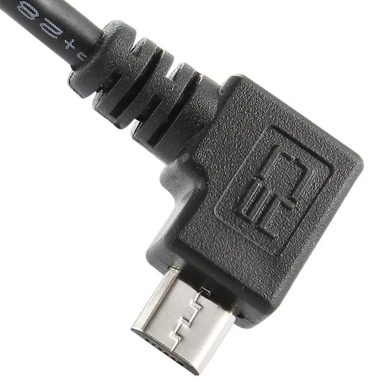 Левый угловой 90D Micro-USB OTG для стандартного USB B типа принтера сканер HD кабель DG