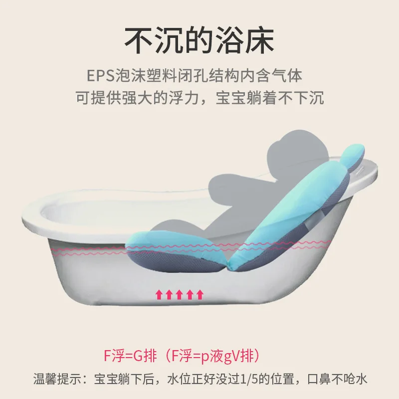 

Newborn String Bag Anti-slip Useful Product Tub Baby Bath Bed Bath Stand Bath-Sit Lie Rack Suspension Sponge Mat Universal