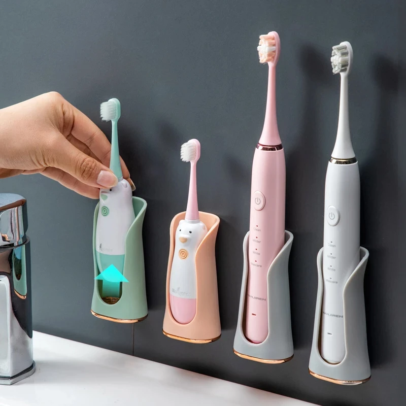 Traceless Electric Toothbrush Stand Wall Mount Toothbrush Holder Organizer #os