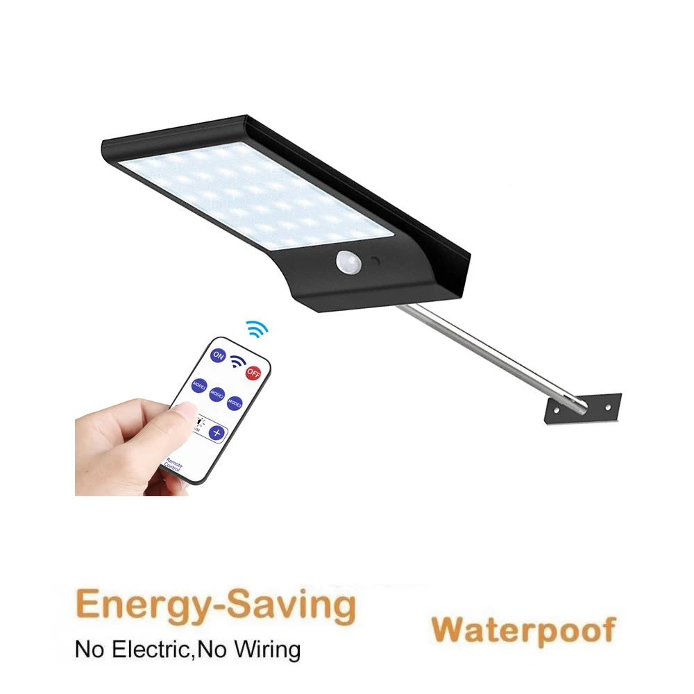 

Solar spot sunLight LED PIR Motion Sensor Solar Lamp Three Modes Remote Control Outdoor Garden Street Yard Wall Light waterproof