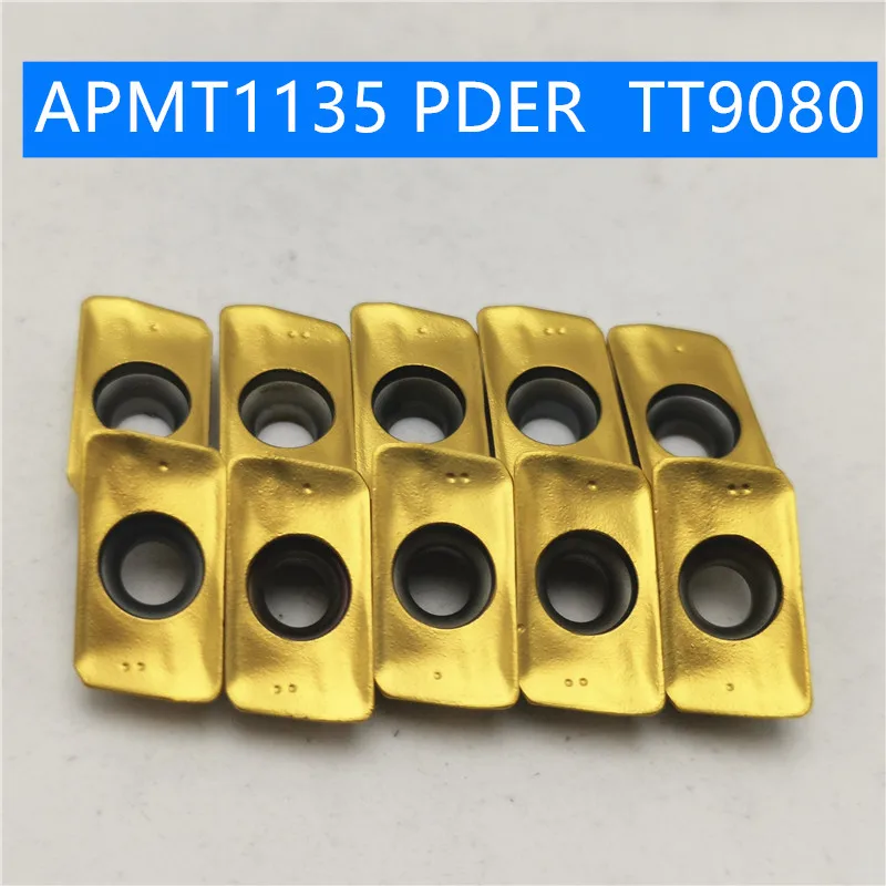 20 шт. APMT1135 PDER TT9080 поворотные твердосплавные вставки инструмент токарный фреза режущий инструмент для ЧПУ слот для резки APMT 1135