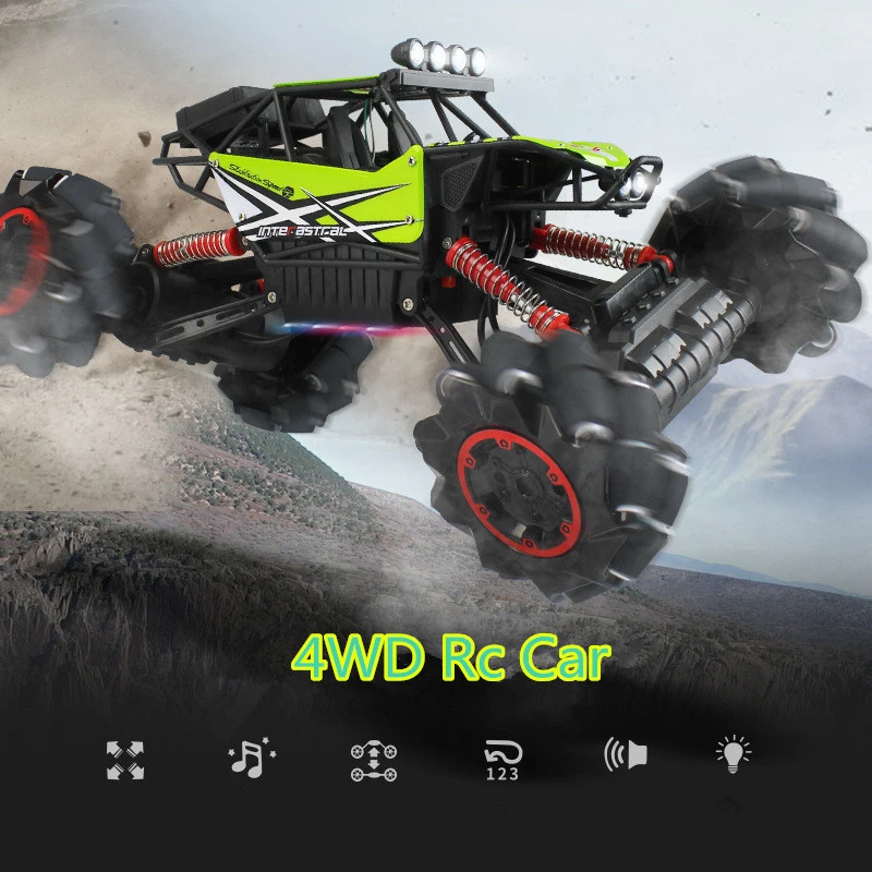 2,4G 1:12 4WD альпинистский внедорожный Радиоуправляемый автомобиль с крутой музыкой Багги Монстр Дрифт автомобиль с 3 шт. батареей 45 градусов Дрифт автомобиль до