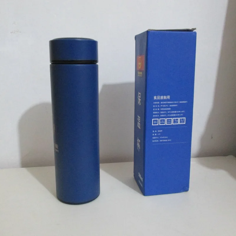 

19 Firefighting Stainless Steel Insulated Flame Blue Straight 304 Double Layer Smart Temperature Measurement Tea Firefighting Me