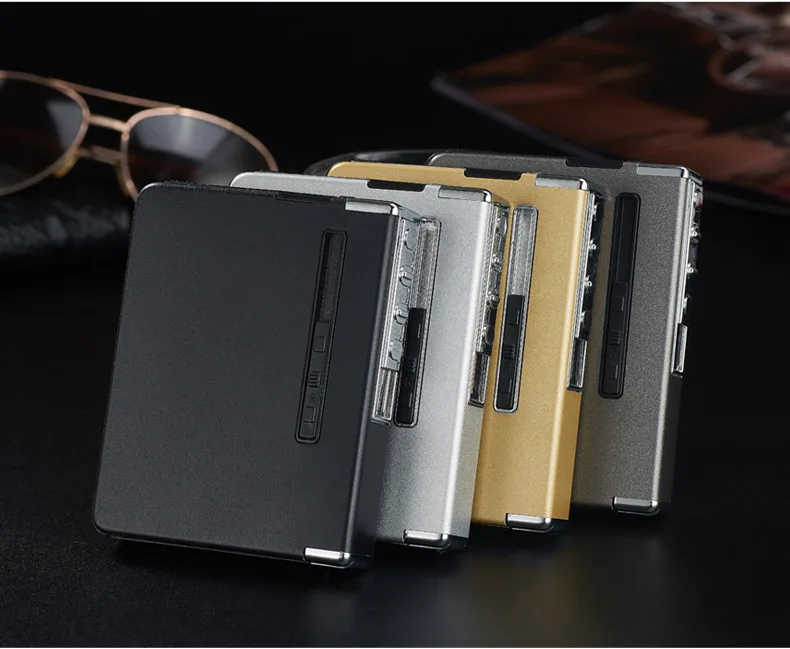 Новейшая перезаряжаемая usb-зарядка зажигалка с 12 сигаретами корпус Защита окружающей среды дым НЕТ газовая зажигалка
