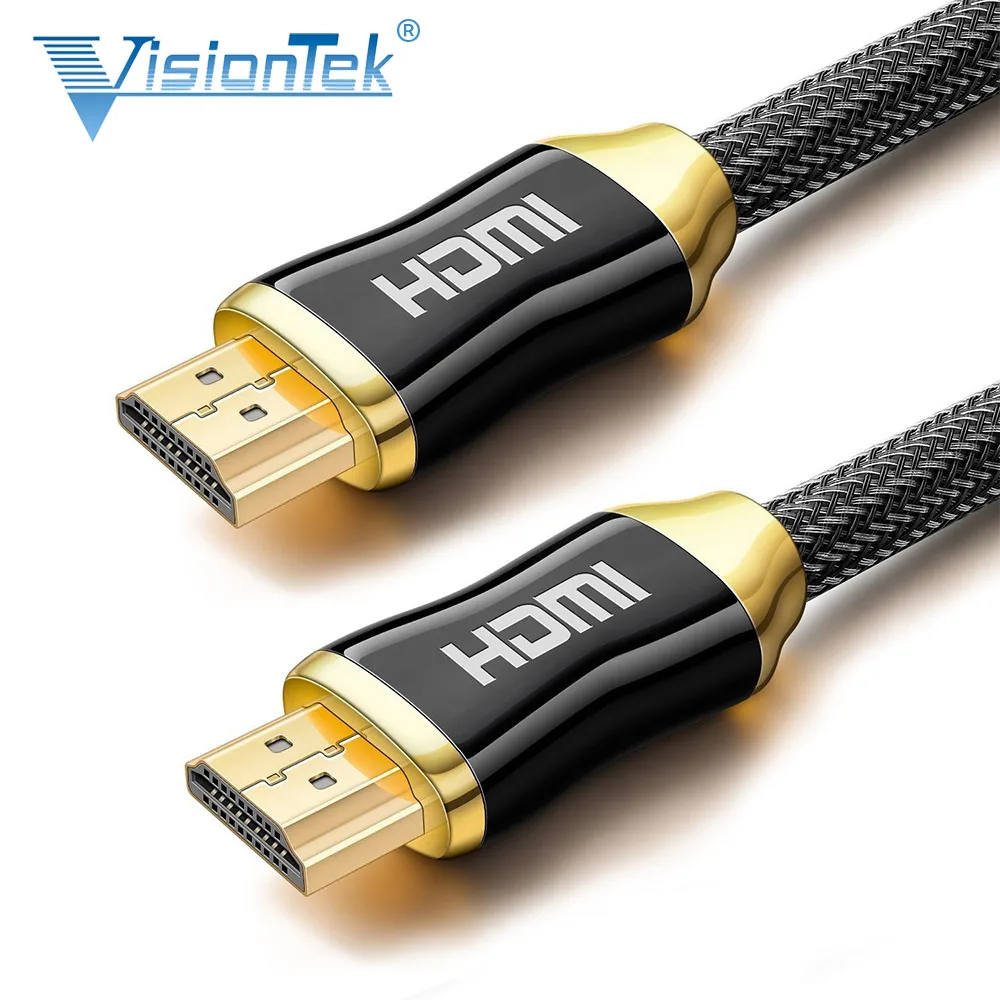 Высокоскоростной HDMI кабель VISIONTEK Поддержка 3D, 1080P для ТВ, HD монитор, проектор - Цвет: Black