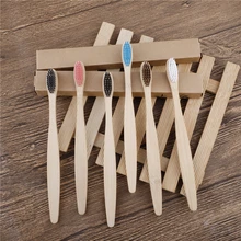 10 шт., натуральный бамбук, портативная Мягкая зубная щетка, инструменты для чистки полости рта, Экологически чистая зубная щетка, уход за полостью рта, Новинка