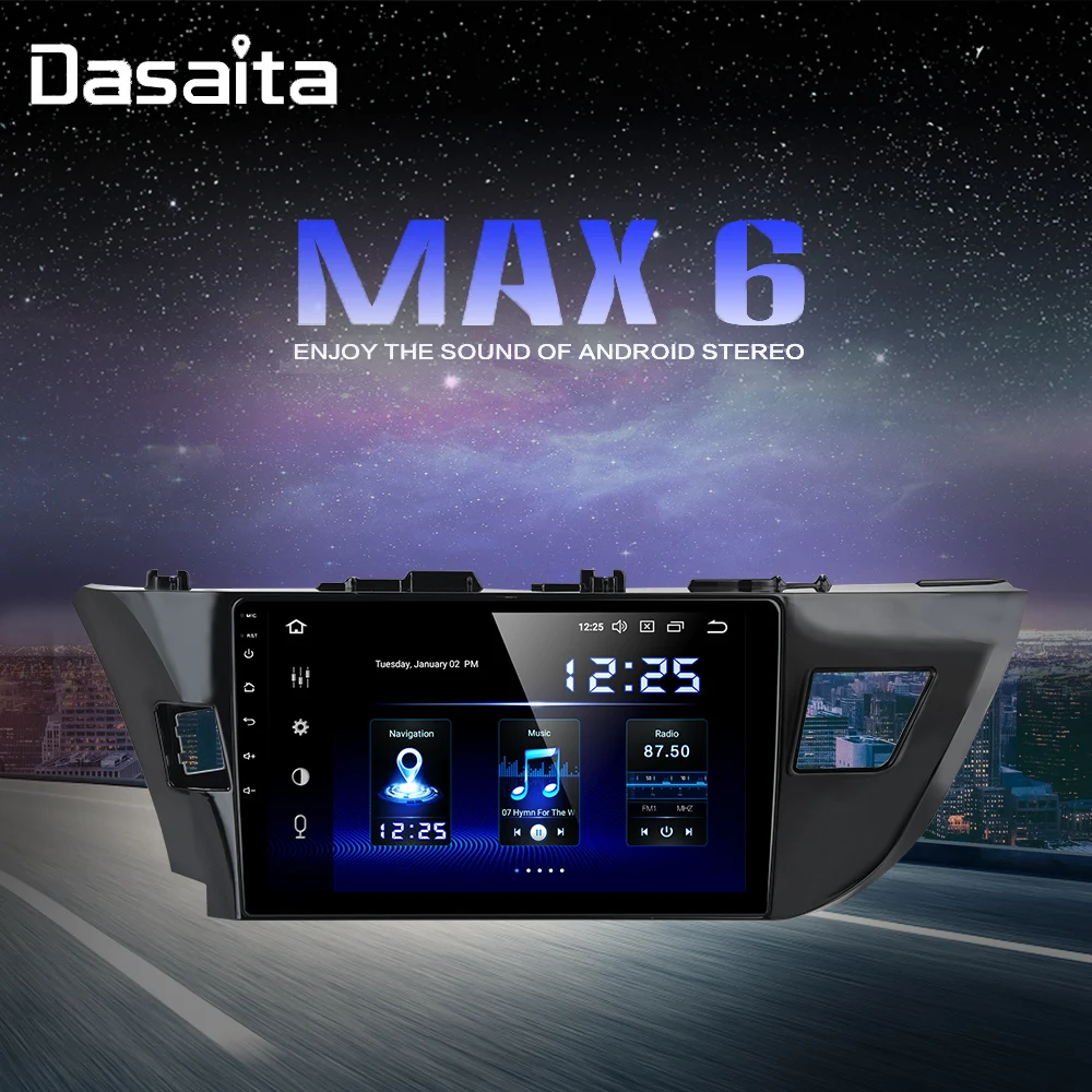 10.2&quot Multimedia Car Android 10.0 for Toyota Corolla 2014 2015 2016 TDA7850 Multi Touch Screen Navigation 4GB RAM | Автомобили и