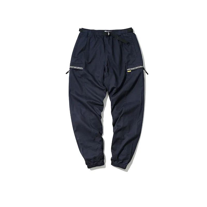 

2019 New Style American Bib Overall Men's Webbing Large Pocket Autumn And Winter MEN'S Casual Pants Loose-Fit Ankle Banded Pants