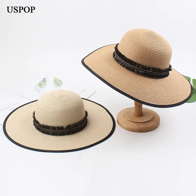 women's wide brim straw sun hats