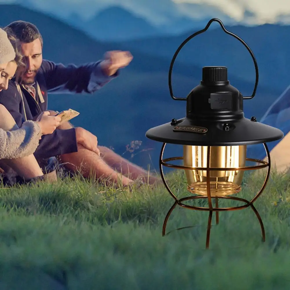 

Good LED Lamp 3 Lighting Modes Practical Camping Lamp Camping Tent Warm White LED Night Lamp for Outdoor Lantern Lamp