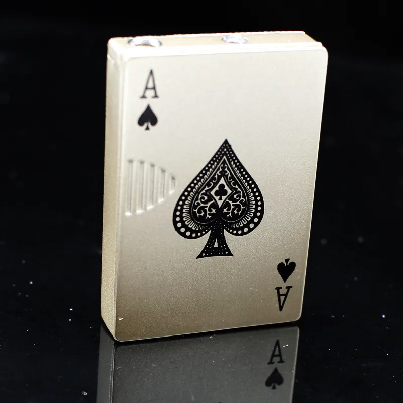 New Creative Jet Torch Turbo Lighter Counterfeit Light Playing Cards Butane Windproof Metal Lighter Metal Funny Toys For Men Matches Aliexpress