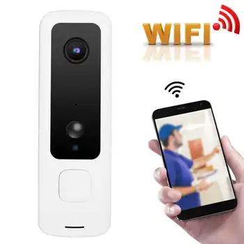 

WIFI 720P Video Doorbell Phone Remote Monitoring Two‑way Intercom Night Vision Smart Wireless Bell Access Control System