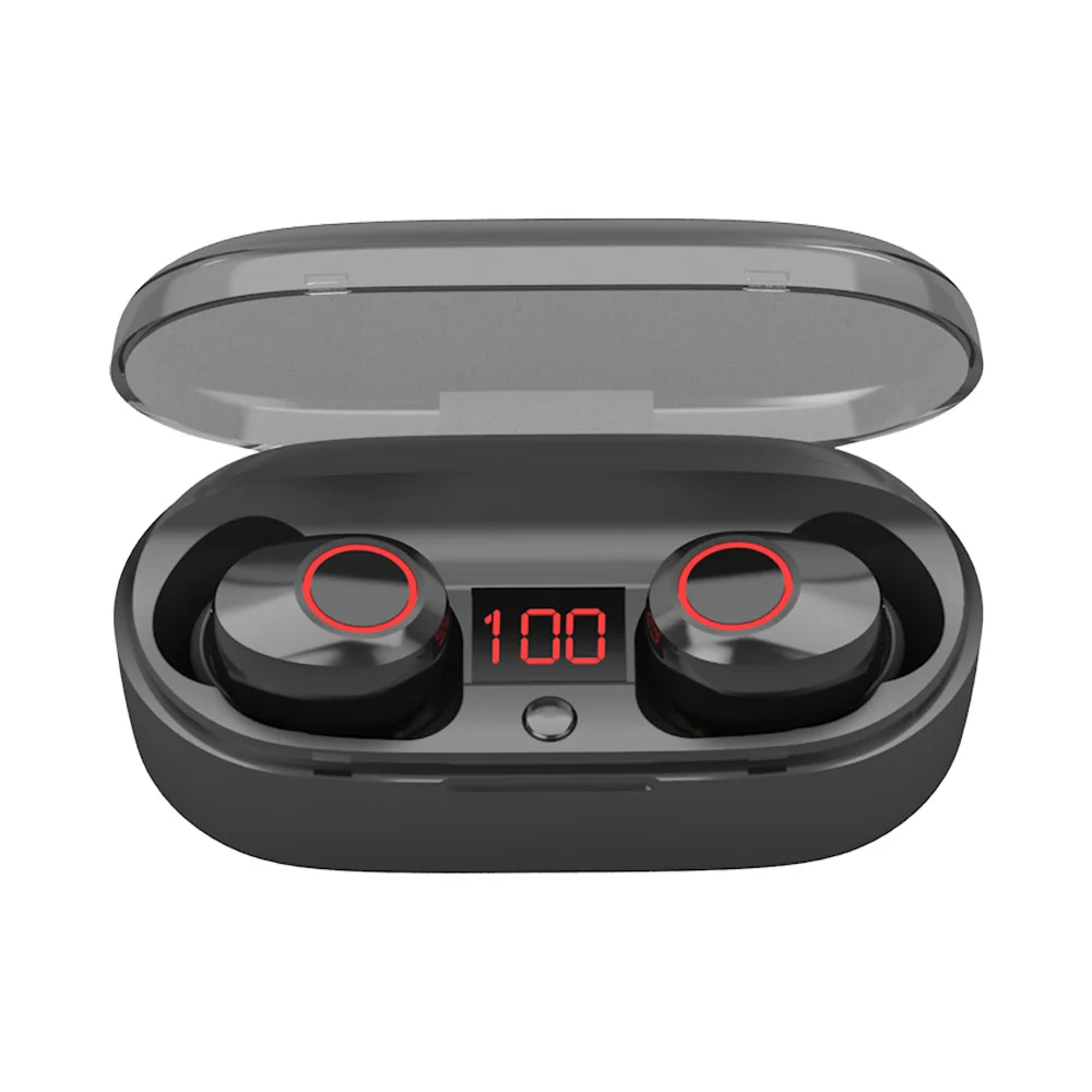 Новинка J29 TWS Bluetooth 5,0 наушники мини беспроводные наушники HIFI 3D стерео с микрофоном зарядная коробка спортивная Гарнитура для смартфона - Цвет: Черный