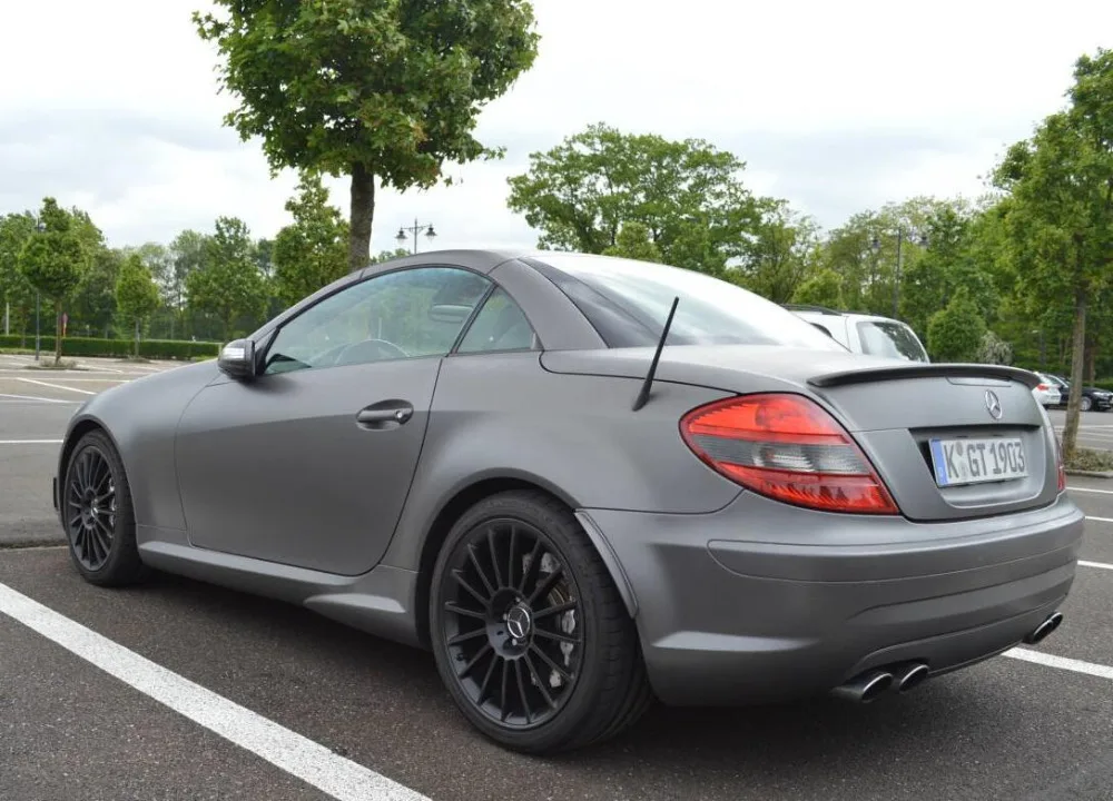 Углеродное волокно заднее крыло багажника выступ Спойлеры подходит для 04-10 Benz SLK R171 2004-2010