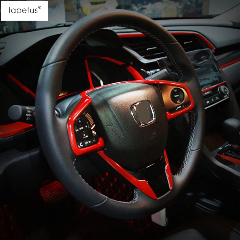 Lapetus аксессуары для Honda CR-V CRV рулевая лента для колес формовочная крышка комплект отделка/красный/углеродное волокно ABS