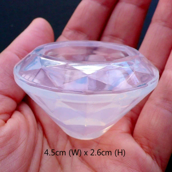 Big 3D Diamond Silicone Mold Soft Clear Mold UV Resin Mold Kawaii