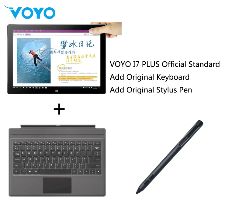Add Keyboard n Pen Intel 7th Core i7-7500U 12,6 дюймов 2880*1920 Win10 VOYO i7 Plus 2 в 1 планшетный ПК 8G/16G DDR 256G/512G SSD Двойная камера HDMI - Комплект: Add Keyboard n Pen