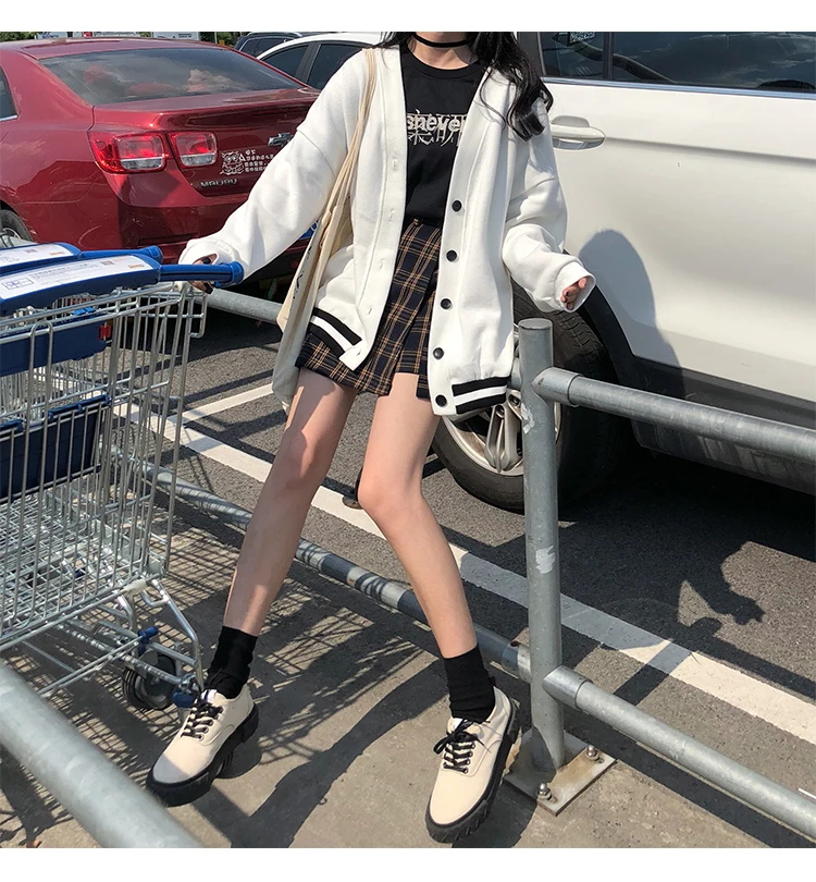 ladies clothes 2021 autumn and winter High Waist Shorts Skirts Womens Korean preppy style girl school plaid Shorts womens bike shorts
