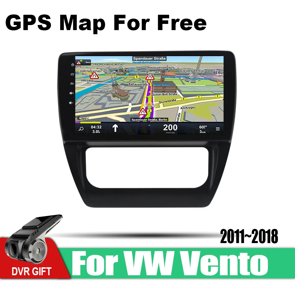 TBBCTEE 10,1 дюймов 2Din Android автомобильное радио Вай-Фай Авторадио HD Tochscreen GPS; Мультимедийный проигрыватель для Volkswagen VW Vento 2011