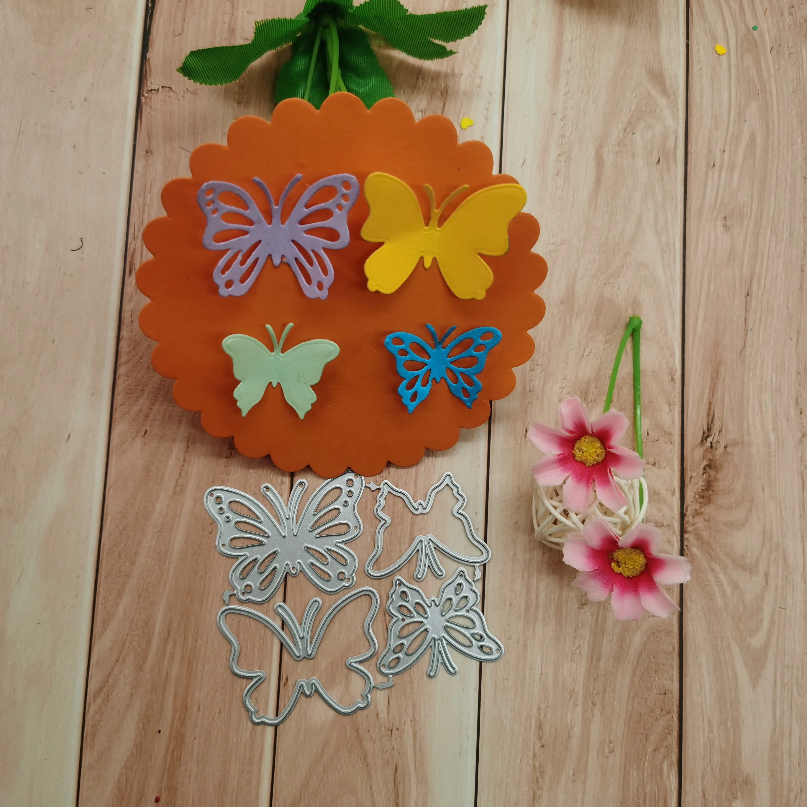 Четыре костюма Бабочка металла резки штампы для DIY скрапбукинга альбом бумажные