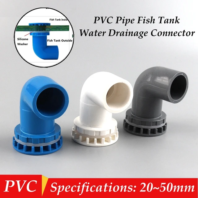 Connecteur de tuyau de Drainage en PVC 20-50mm, 1 pièce, coude d