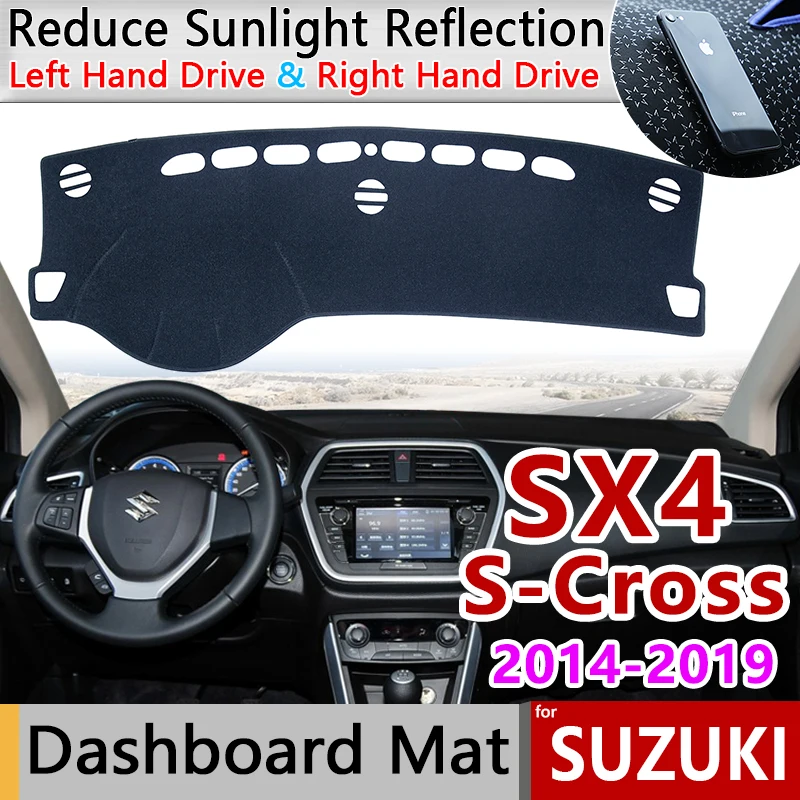 Для Suzuki SX4 S-Cross~ Противоскользящий коврик на приборную панель солнцезащитный коврик аксессуары Maruti SX-4 SX 4 S Cross SCross