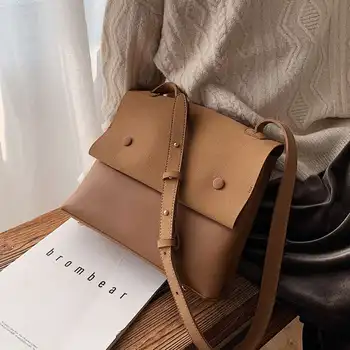 

Vintage Fashion Large Tote Bag 2020 New Quality Matte PU Leather Women's Designer Handbag Large capacity Shoulder Messenger bag