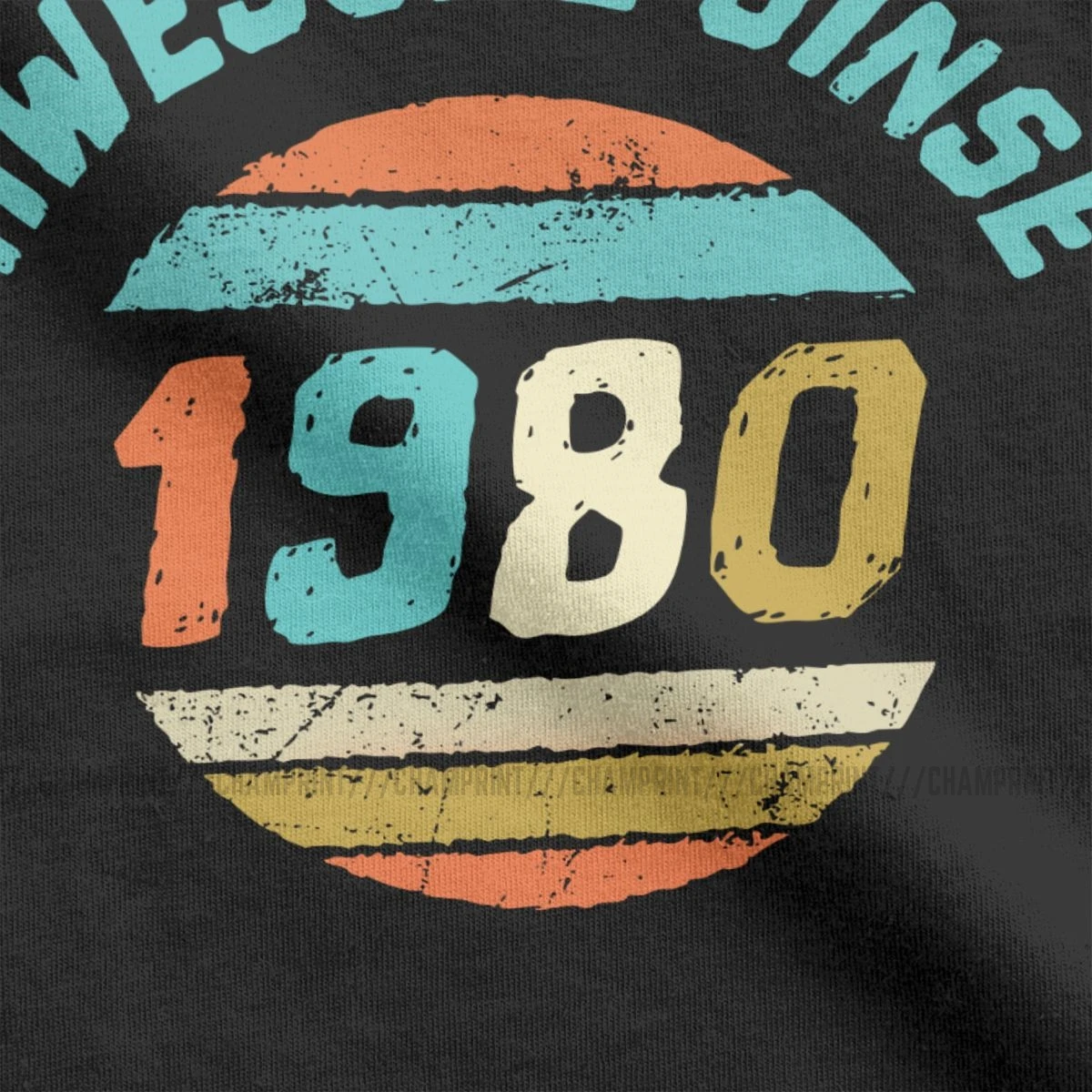Awesome с 1980 подарок на день рождения Юбилей Семья родившиеся в 1980 футболки Для мужчин хлопковая Футболка торжество, футболка, топы с короткими рукавами