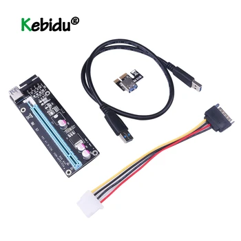 

1X To 16X PCI-E Riser Card PCI Express PCIE Adapter SATA 4Pin Molex Power USB 3.0 Cable For Miner Mining