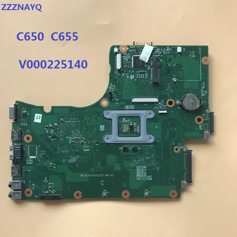 ZZZNAYQ для TOSHIBA Satellite C650 C655 1310A2423502 Материнская плата ноутбука MN10R-6050A2423501-MB-A02 V000225140 HM65 тестовая работа