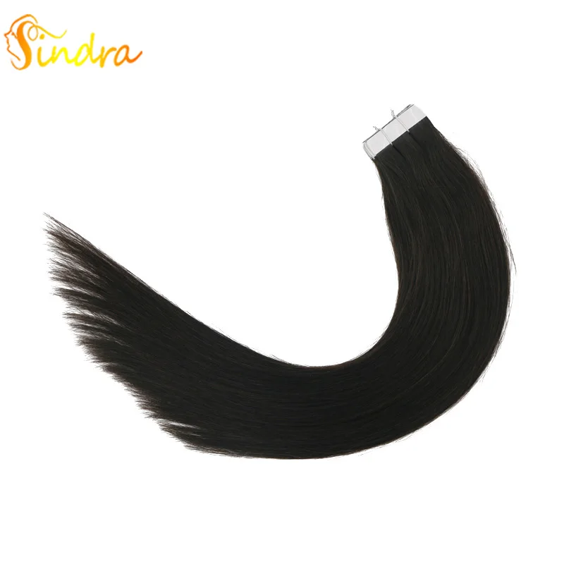 

Sindra 14"-24"40Pcs 20pcs Skin Weft Human Hair Straight Tape In Human Hair Extension Remy Hair Double Tape in Hair Extensios