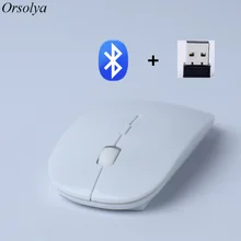 2,4G Беспроводная+ Bluetooth Двухрежимная 2 в 1 мышь 1600 dpi эргономичная Портативная оптическая мышь для ноутбука ПК планшета