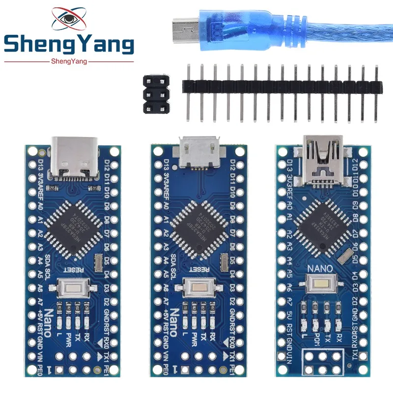 Мини/Type-C/Micro USB Nano 3 0 с Загрузчиком совместимый контроллер для Arduino CH340 USB-драйвер 16