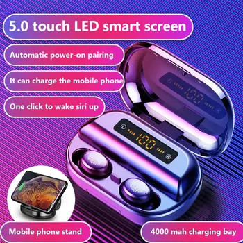 

Bluetooth 5.0 Earphones Mini Wireless Headset earphones For Samsung For Xiaomi Huawei Sports Headset LED