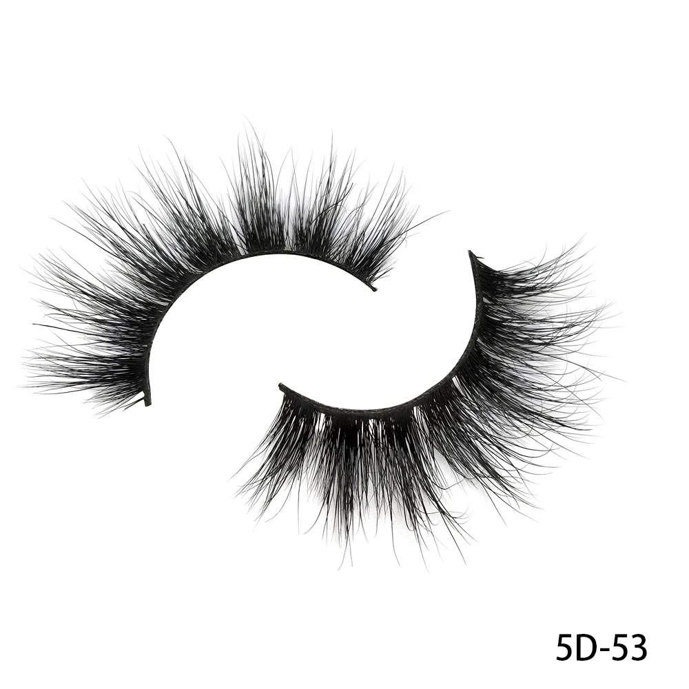 5D-53 Золотые разматывающиеся ресницы 5D-05 пушистые толстые 3d норковые накладные ресницы уникальный набор ресниц с квадратной коробкой - Цвет: 5D-53