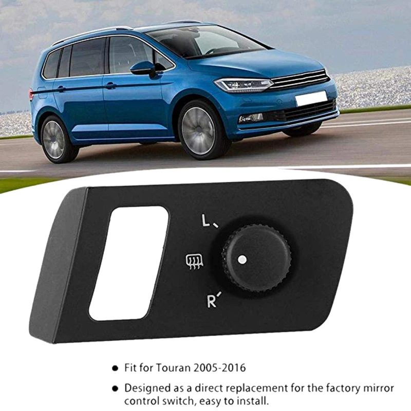 Переключатель ручки регулировки зеркала заднего вида для Volkswagen Touareg Tiguan Caddy 2009- 1T1959552