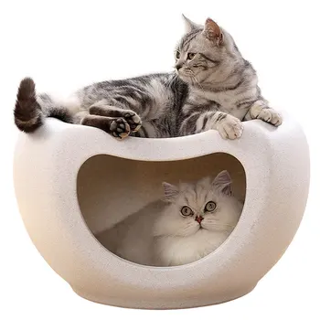 

Clean red cat nest hot all year round global closed cat sleep dig washable dog cage pet cat coffee table