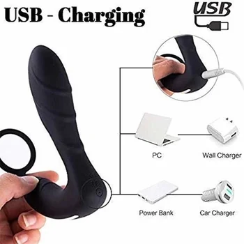 Wireless Remote Control Butt Plug With Ring Silicone Male Prostate Massager Anal Vibrator 10 Speed Adult Sex Toys For Men Women 3
