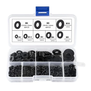 

500 Pieces Plastic Washers Rubber Flat Washers Nylon Washers Corrosion-Free Washers for Industrial Fixings _WK