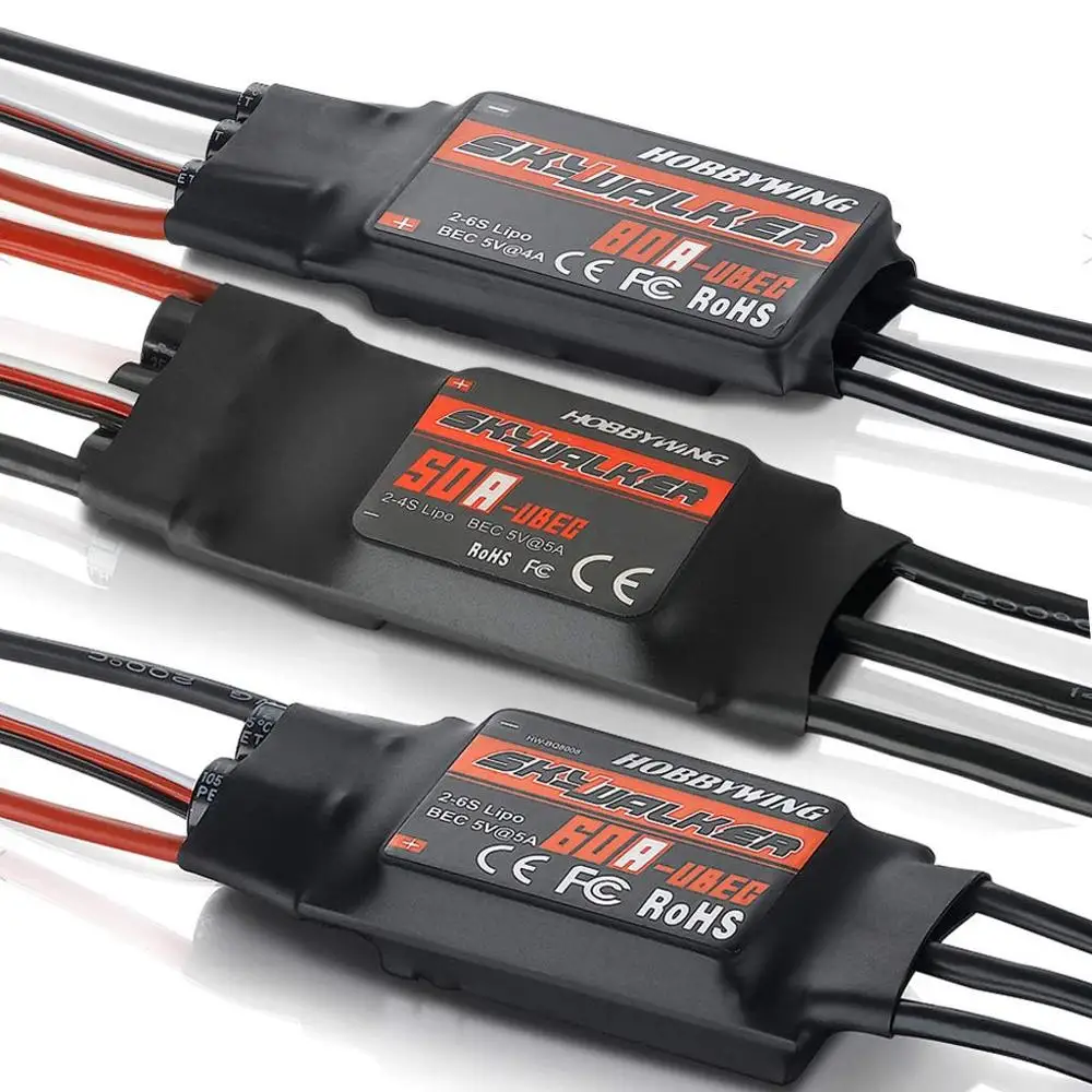 Hobbywing Skywalker 10A 15A 20A 30A 40A 50A 60A 80A ESC Регулятор скорости с UBEC для RC самолетов вертолет