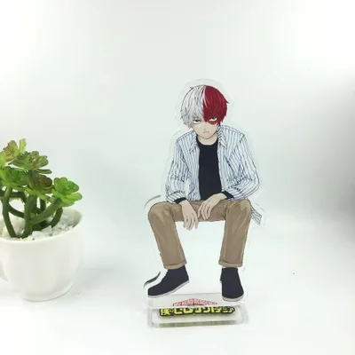 Аниме My Hero Academy брелок Midoriya Izuku Ochaco Uraraka Bakugou Katsuki Todoroki Shoto Милый Забавный акриловый брелок для ключей - Цвет: 9