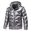 2022 winter men's jacket casual Warm Thick coat fashionable hooded parkas men clothing shiny waterproof jackets size 4XL MY309 ► Photo 2/6