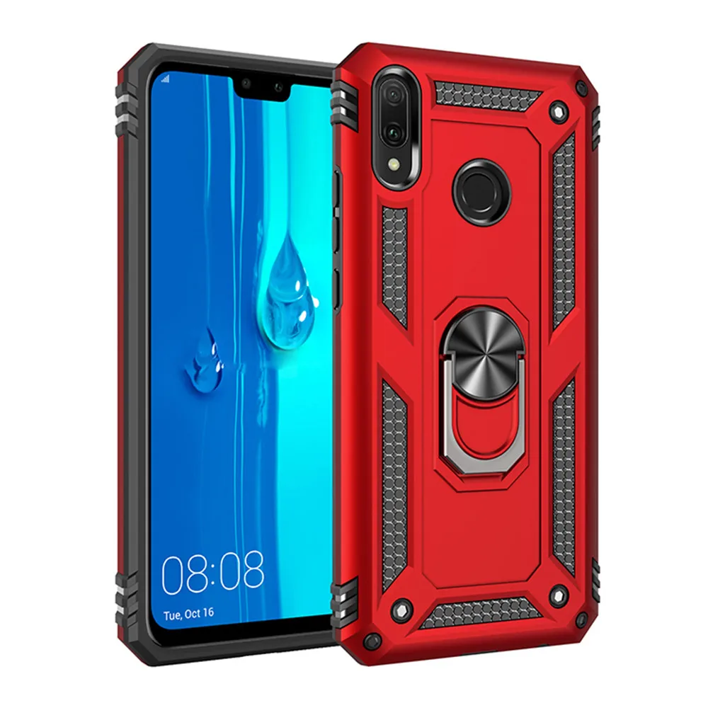 Металлический чехол с магнитным кольцом s для Xiao mi Red mi Note 7 K20 9T Чехол-Броня противоударный чехол-накладка для xiomi Red mi Note7 Pro Чехол - Color: Red