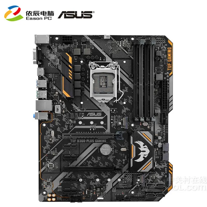 ASUS TUF B360 PLUS GAMING desktop motherboard LGA1151 I3 I5 I7 DDR4 64G M 2 ATX 1