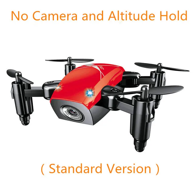 No camera red S9 мини Дрон с камерой складной высоты удерживающий вертолет WiFi FPV RC Квадрокоптер Микро Карманный игрушечный Дрон для детей Подарки - Цвет: No camera red