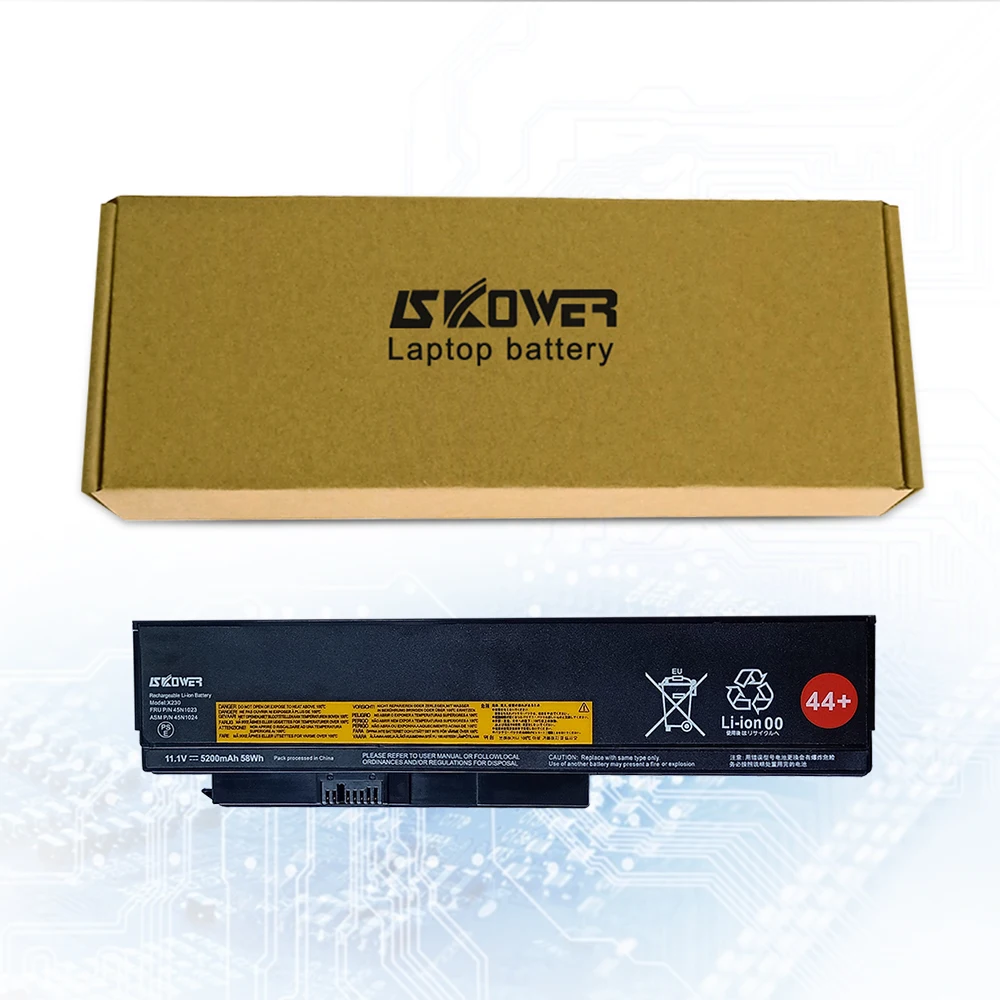 SKOWER 5200 мА/ч, 44+ 45N1023 45N1024 Батарея для lenovo ThinkPad X220 X230 X220i X230i